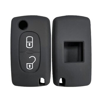 Silicone Case For Peugeot Citroen 2006-2014 Flip Remote Key 2...