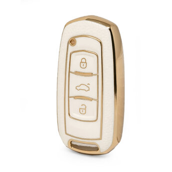 Nano High Quality Gold Leather Cover For Geely Remote Key 3 Buttons...