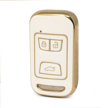 Nano High Quality Gold Leather Cover For Chery Remote Key 3 Buttons...