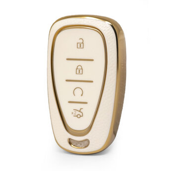 Nano High Quality Gold Leather Cover For Chevrolet Remote Key...