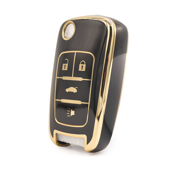 Nano High Quality Cover For Chevrolet Flip Remote Key 3+1 Buttons...