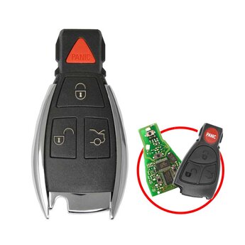 Mercedes Chrome Key Shell 3+1 Button Modified for NEC Board